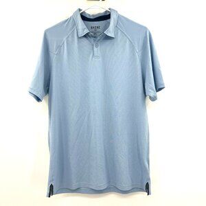 Rhone Men's Delta Pique Polo Short Sleeve Shirt in Misty Blue Men's Medium